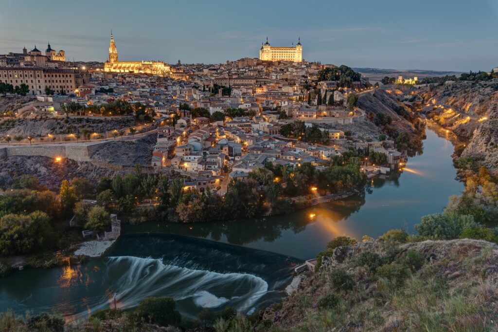 View of Toledo in Spain with the Tagus river